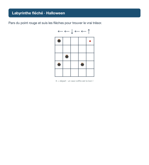 Labyrinthe fléché · Halloween