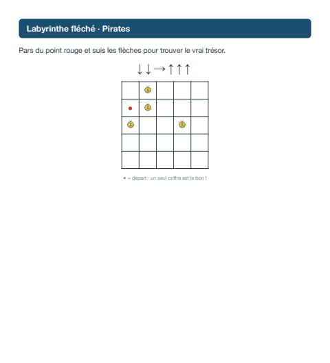 Labyrinthe fléché · Pirates