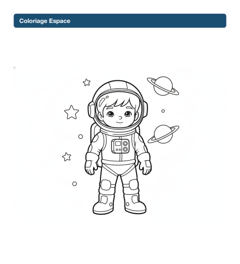 Coloriage Espace