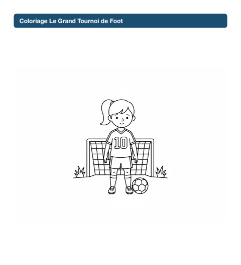 Coloriage Le Grand Tournoi de Foot