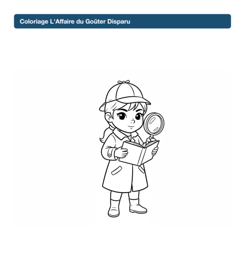 Coloriage L'Affaire du Goûter Disparu