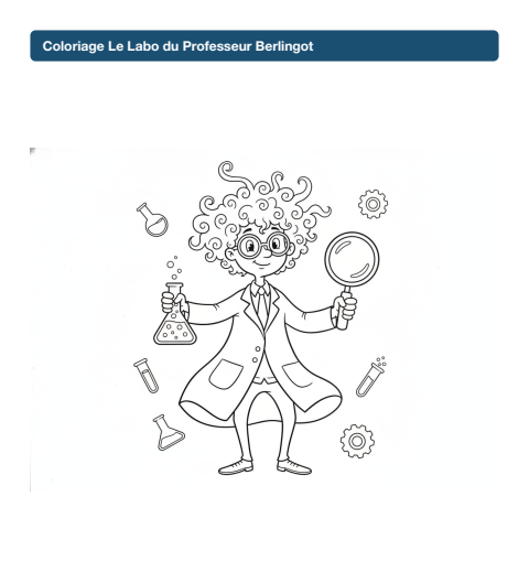 Coloriage Le Labo du Professeur Berlingot