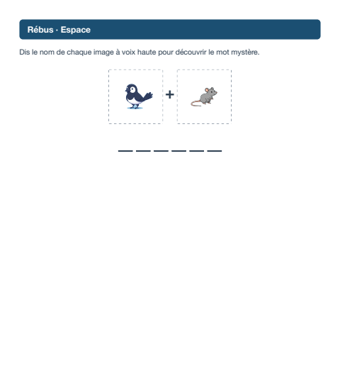 Rébus · Espace