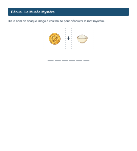 Rébus · Le Musée Mystère